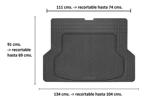 Weathertech Tapetes Universales 3 Filas + Cajuela
