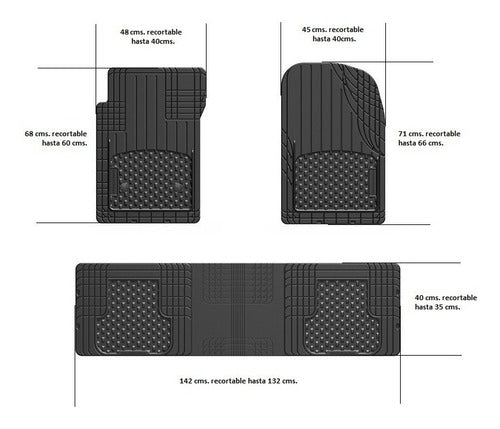 Weathertech Tapetes Universales 3 Filas + Cajuela
