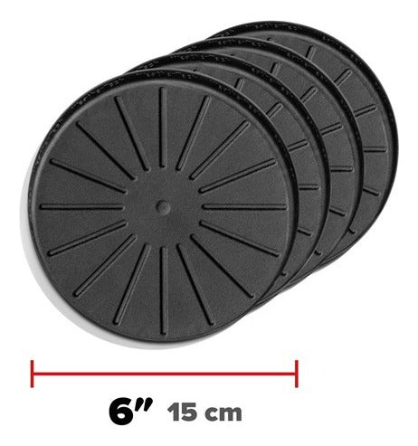 Weathertech Juego De 4 Posavasos Tapetes Multi Usos 15 Cm