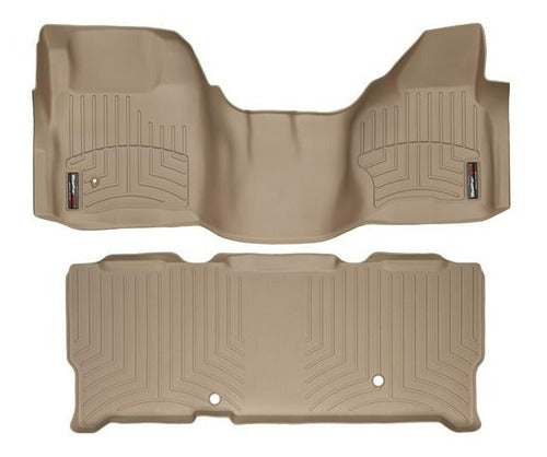 Tapetes Weathertech F-250 2008-2010 - 1ra+2da Filas Dob Cab