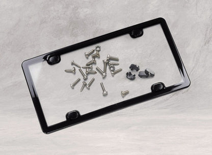 2 Portaplacas Weathertech Clearcover Marco Negro Mica Clara
