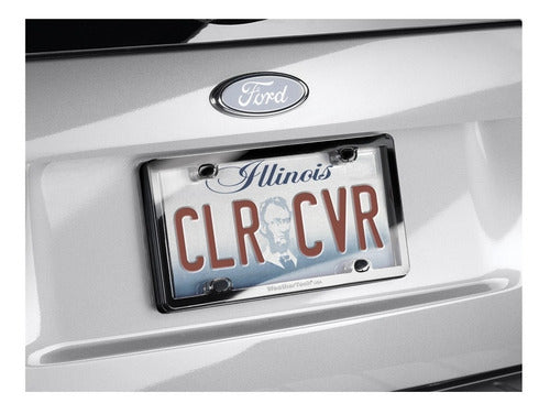 Portaplacas Weathertech Clearcover Marco Negro Mica Clara