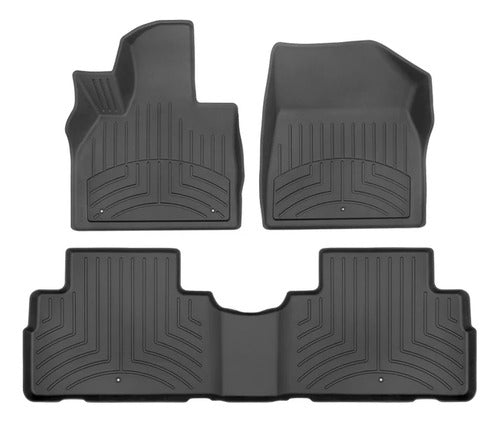 Tapetes Uso Rudo Weathertech Hp Palisade 2020+ 1ra+2da Filas