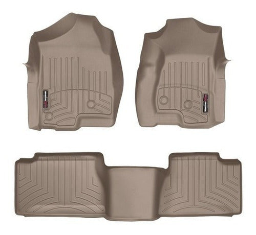 Tapetes Weathertech Silverado 2001-2007- 1ra+2da F Cab Ext